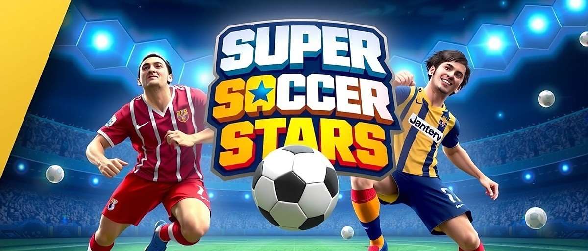 Super Soccer Stars Game Cover Super Soccer Stars game cover showing diverse players