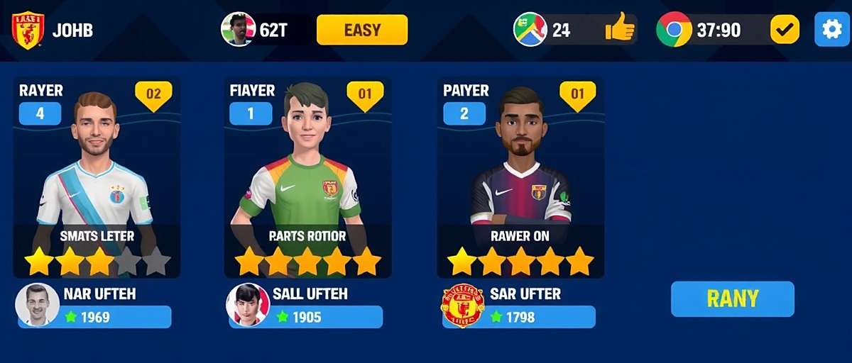 Super Soccer Stars Player Reviews Super Soccer Stars player ratings and reviews screen