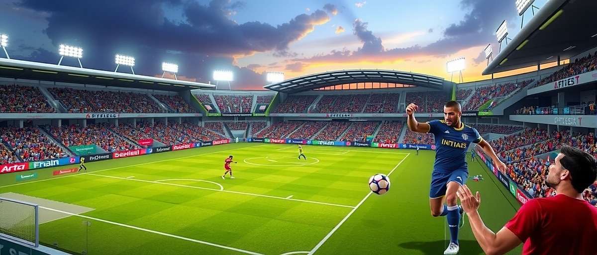 Super Soccer Stars Indian Stadium Super Soccer Stars gameplay showing Indian stadium